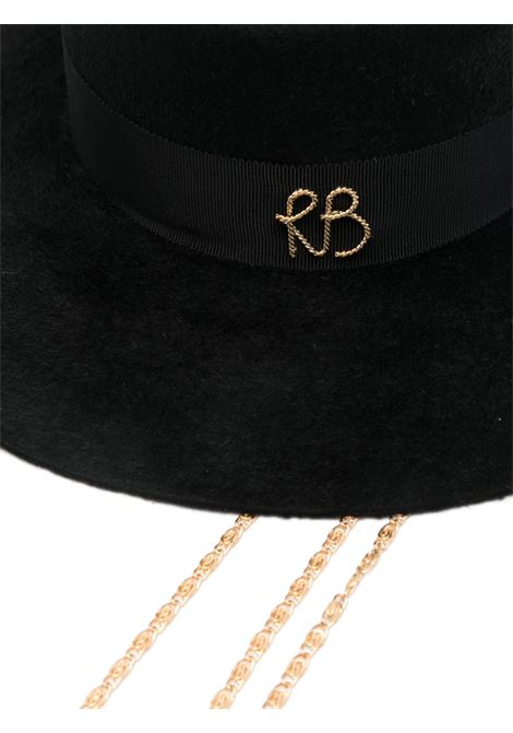 Cappello con monogramma in nero Ruslan baginskiy - donna RUSLAN BAGINSKIY | CNT033F3CHA9PMRB033